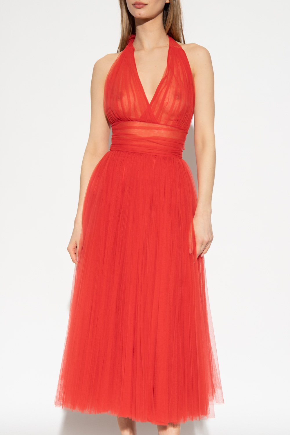 Dolce and gabbana red tulle dress best sale